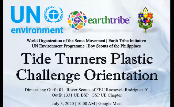 GSP UE-Chapter Troop #512 Takes Part in the Tide Turners Plastic Challenge Online Orientation