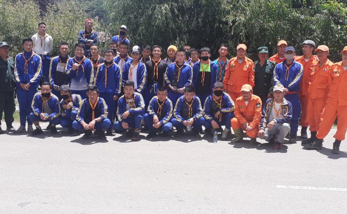 Marijuana uprooting at Bumthang 