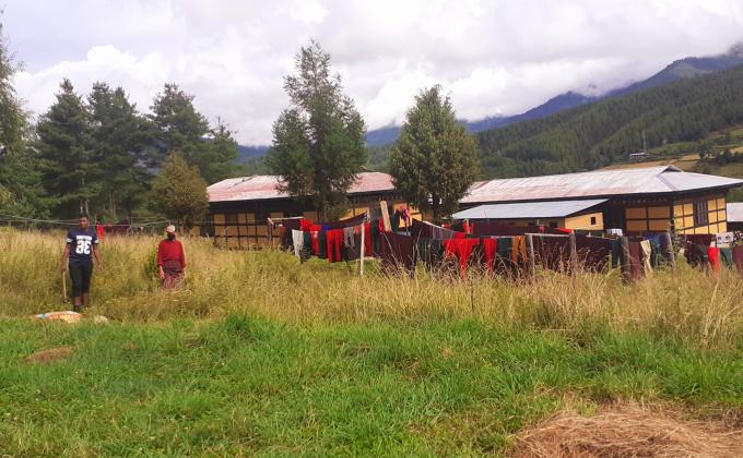 Maintenance of school football ground.