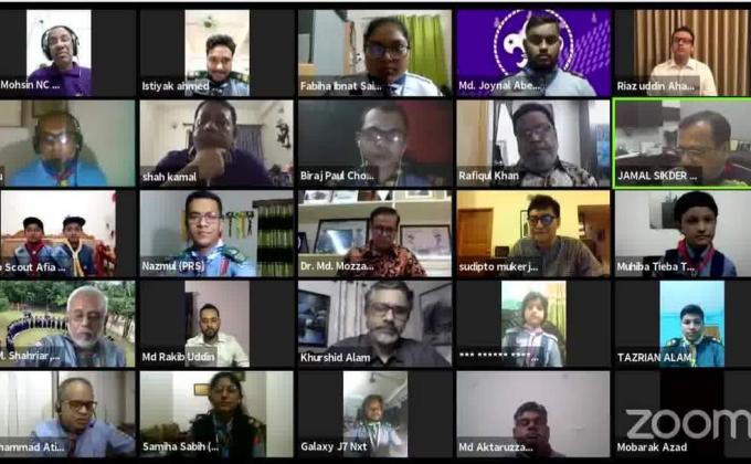 করোনা মোকাবেলায় বাংলাদেশ স্কাউটস, ইউএনডিপি এবং ডেটল হারপিক পরিচ্ছন্ন বাংলাদেশ এর যৌথ উদ্যোগে আয়োজিত হ্যান্ডওয়াশ চ্যালেঞ্জ প্রতিযোগিতার পুরস্কার বিতরণ অনুষ্ঠান ।