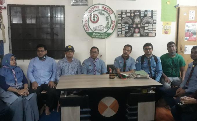 আঞ্চলিক কমিশনার ও আঞ্চলিক যুগ্ম সম্পাদক কতৃক দল পরিদর্শন 
