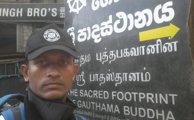 Disinfection of Sripadasthanaya in Sri Lanka Organized ST. Johan Ambulance, Brigade.