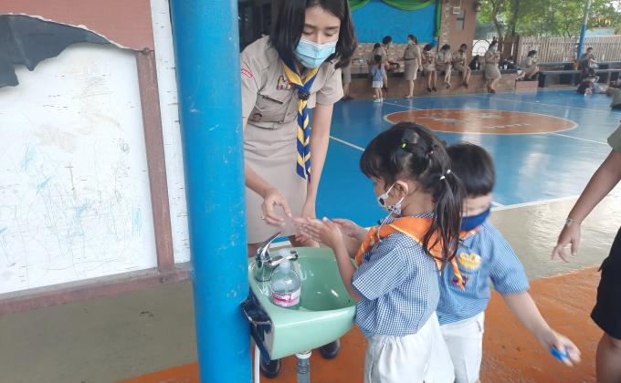 จิตอาสาสอนการล้างมือ เพื่อการปลอดภัยจากโรค covid19
