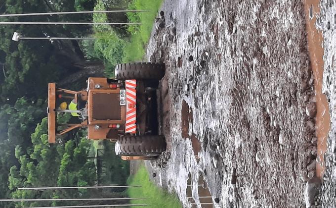 Fixing road of Nadovu Regional Tennis Courts, Lautoka.