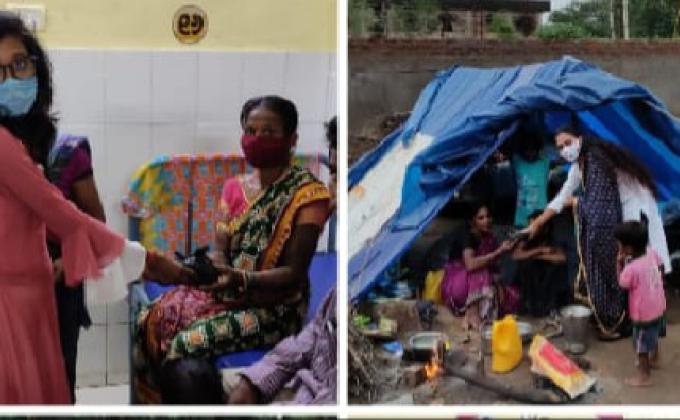 Mask and Dry Food distribution 