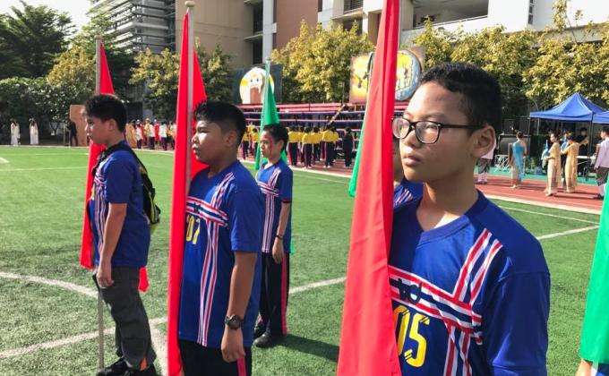 รณรงค์การรักษาสุขภาพ งานกีฬาสีโรงเรียนสาธิตมหาวิทายลัยราชภัฏสวนสุนันทา