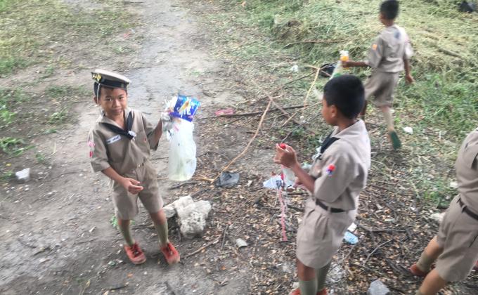 ลูกเสือสมุทรจิตอาสาบำเพ็ญประโยชน์