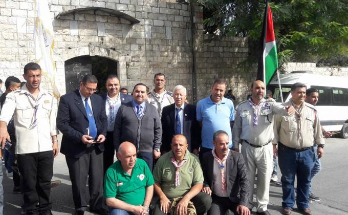 استقبال الوفد الكشفي من غزة و الاردن