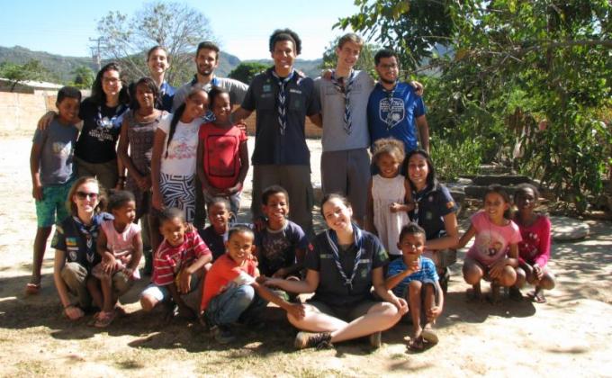 Green experience in Brazil: teaching children about recycling and environmental preservation.