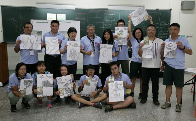 Art for Peace lesson for scout of china.