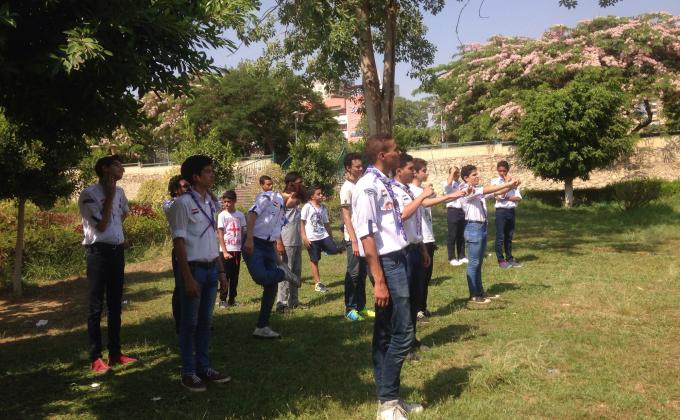 Latihan tarian pengakap laut mesir