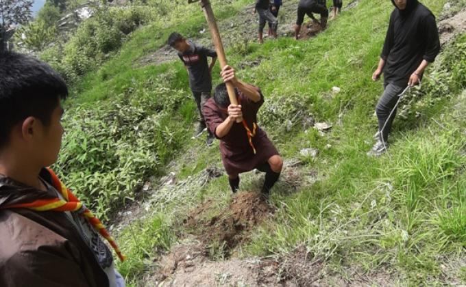 plantation by scouts for mother earth