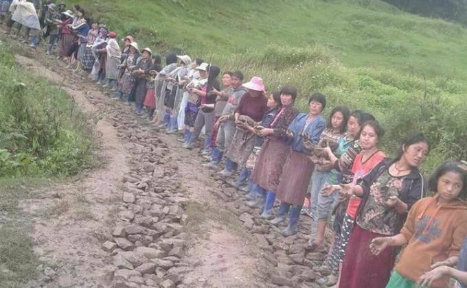 making road at Bhu side