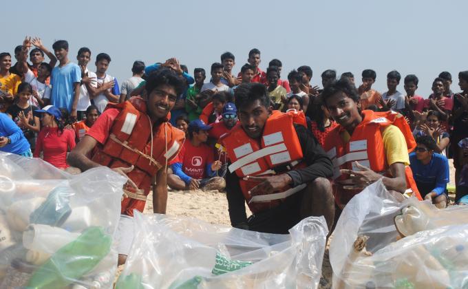 Cleanliness Drive during National Level Water Regatta at Mangalore - India