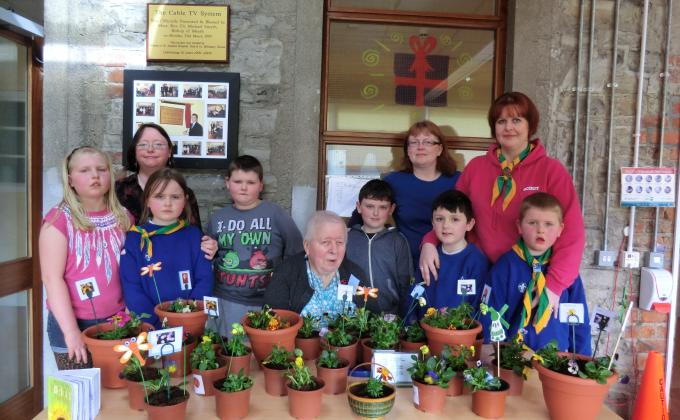 Planting flowers in St Joseph's Nursing Home