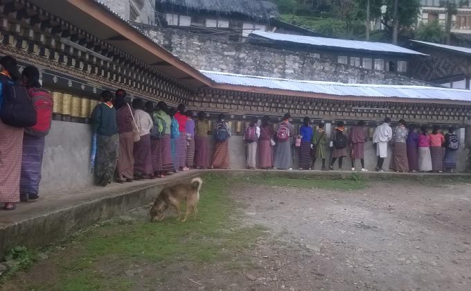 Ready to visit a religious site.