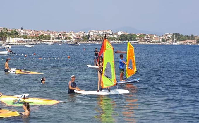 Scouts sailed, did windsurfing