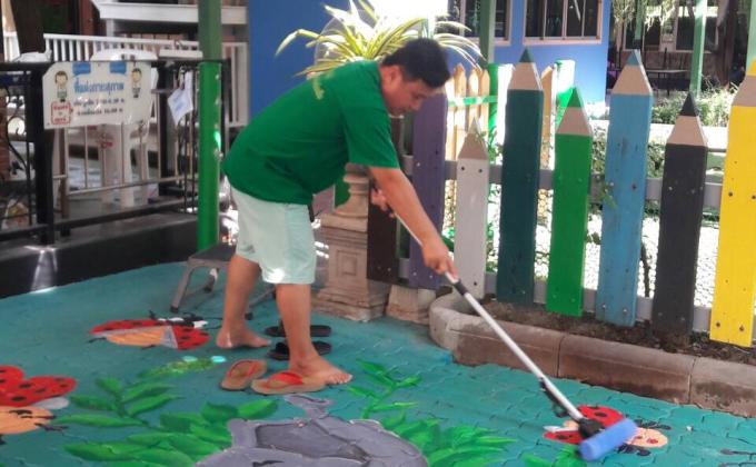 ทำความสะอาดเตรียมความพร้อมก่อนเปิดภาคเรียน1/2563