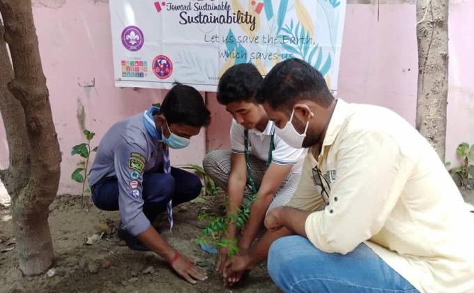Tree Plantation & Plastic Cleaning at Biddyaniketon High School (Project TSS)