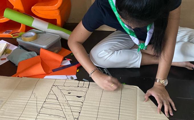 จิตอาสาทำฉากนิทาน