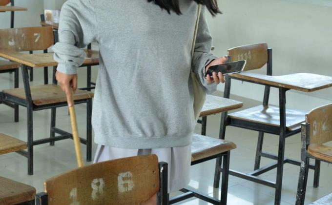 ทำความสะอาดห้องเรียน