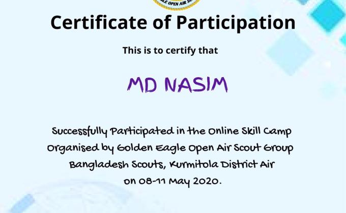 #Online Participants Certificates 