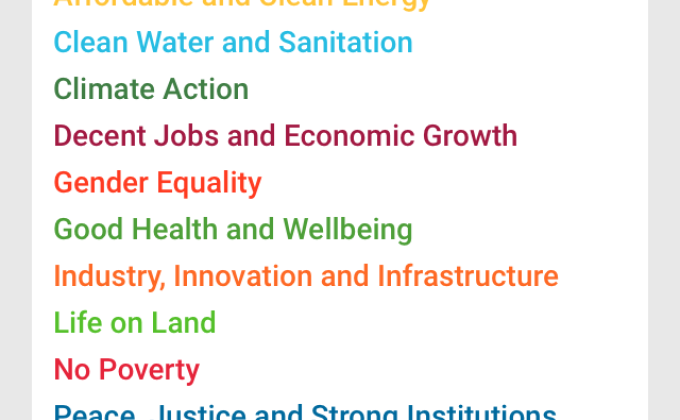 Sustainable goals