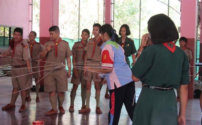 ฐานฝึกสมาธิของพี่น้องลูกเสือเนตรนารี