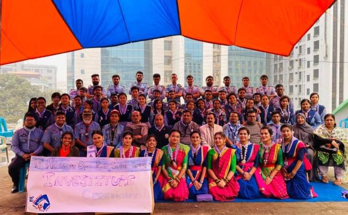 Special crew meeting and investiture event
