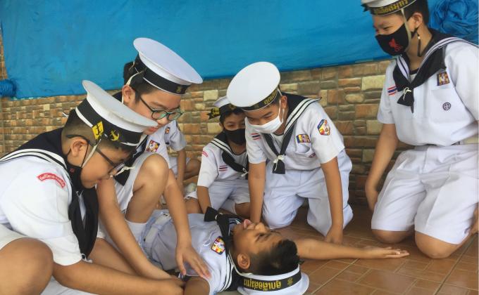 จิตอาสา สอนการปฐมพยาบาลเบื้องต้น