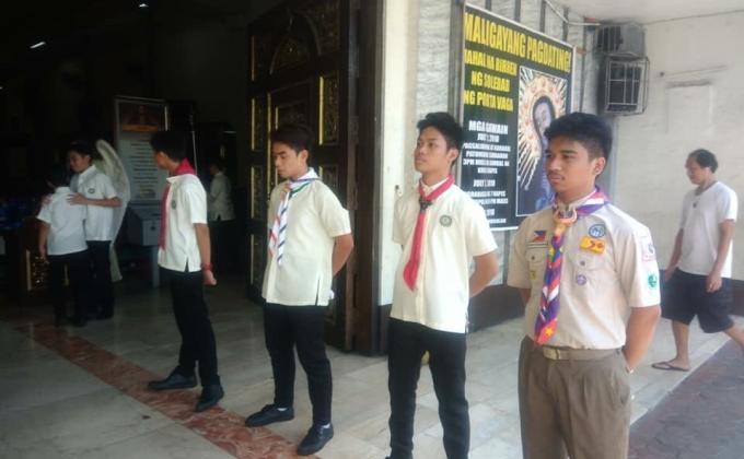SJS Scouts Serves in the First Friday Mass Devotion