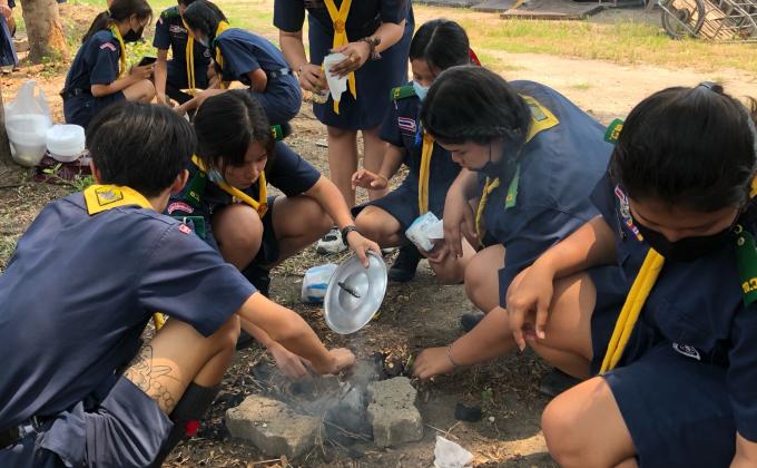 กิจกรรมฝึกซ้อมทำอาหารของลูกเสือ