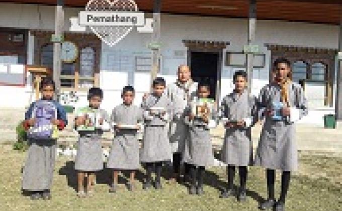 Contributed School Bags to special students at Pemathang PS