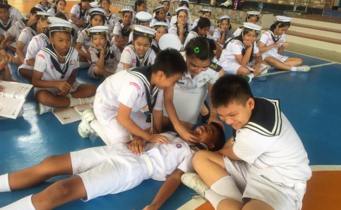 จิตอาสา ใคกซ้อมกรณีฉุกเฉิน