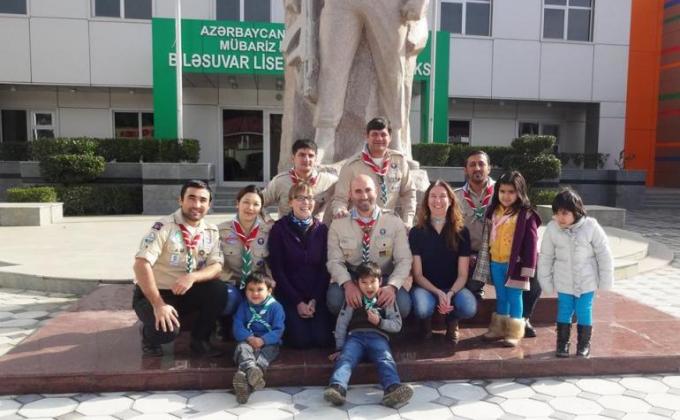 "World Association of Girl Guides and Girls Scouts (WAGGGS) have met with the members of the Scout Group "Mubarizlar"