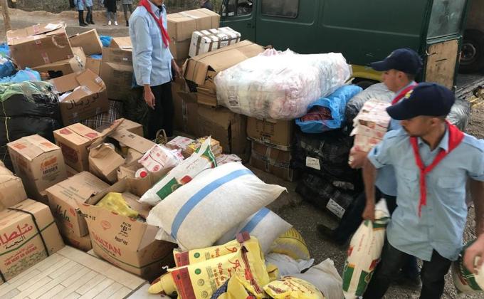 Solidarity convoy in hamlet lamsareh