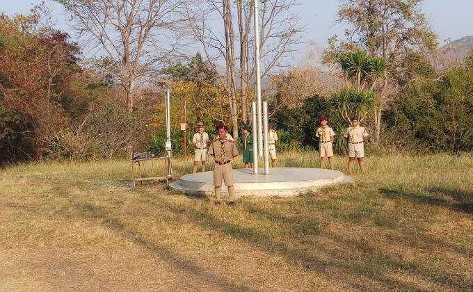 ผู้อำนวยการฝึกกล่าวเปิดการเข้าค่ายพักแรม