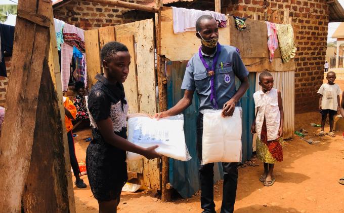 Scouts against malaria campaign Uganda 