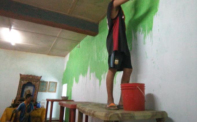 Painting MP hall stage 
