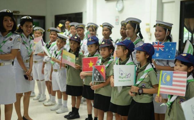 ต้อนรับคณะลูกเสือต่างชาติ
