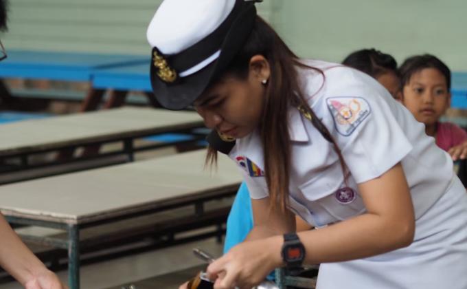 จิตอาสา ทำอาหารค่ายลูกเสือ