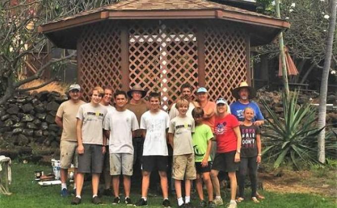 Eagle Scout Service Project renovates a Hale Pule or Prayer House in Hawaii