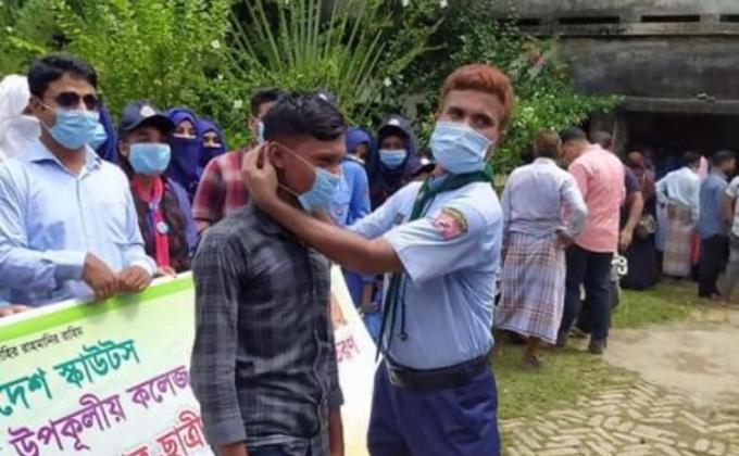 Mask distribution and special crew-meetings were held.