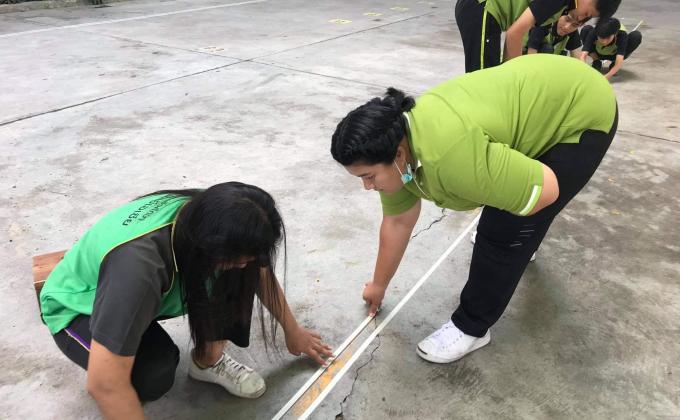 กิจกรรมบำรุงรักษา ซ่อมแซมสนามตะกร้อ