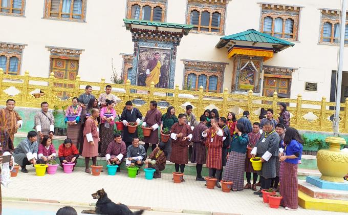 Adoption of flower to ensure the safety of environment on World Environment Day