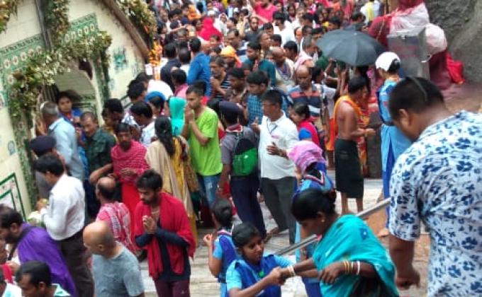State Level Service Camp During Ambubachi Mela at Kamakhya Dham with the mission of Swatch Bharat Sundar Bharat for the year 2019 .