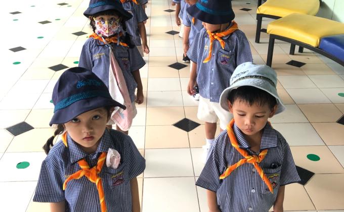 ฝึกจัดระเบียบแถวตอนลึก