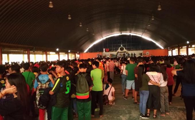 Day#1 Opening Program Of Brigada Eswela (Parade)  SWA Entry Of Caloocan High School Senior Scouts