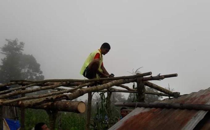 Constructed Hut for a divorced women