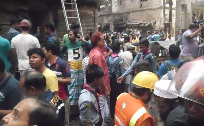 Assistance of the Scouts in the rescue operation of Chalkbazar Fire Tragedy